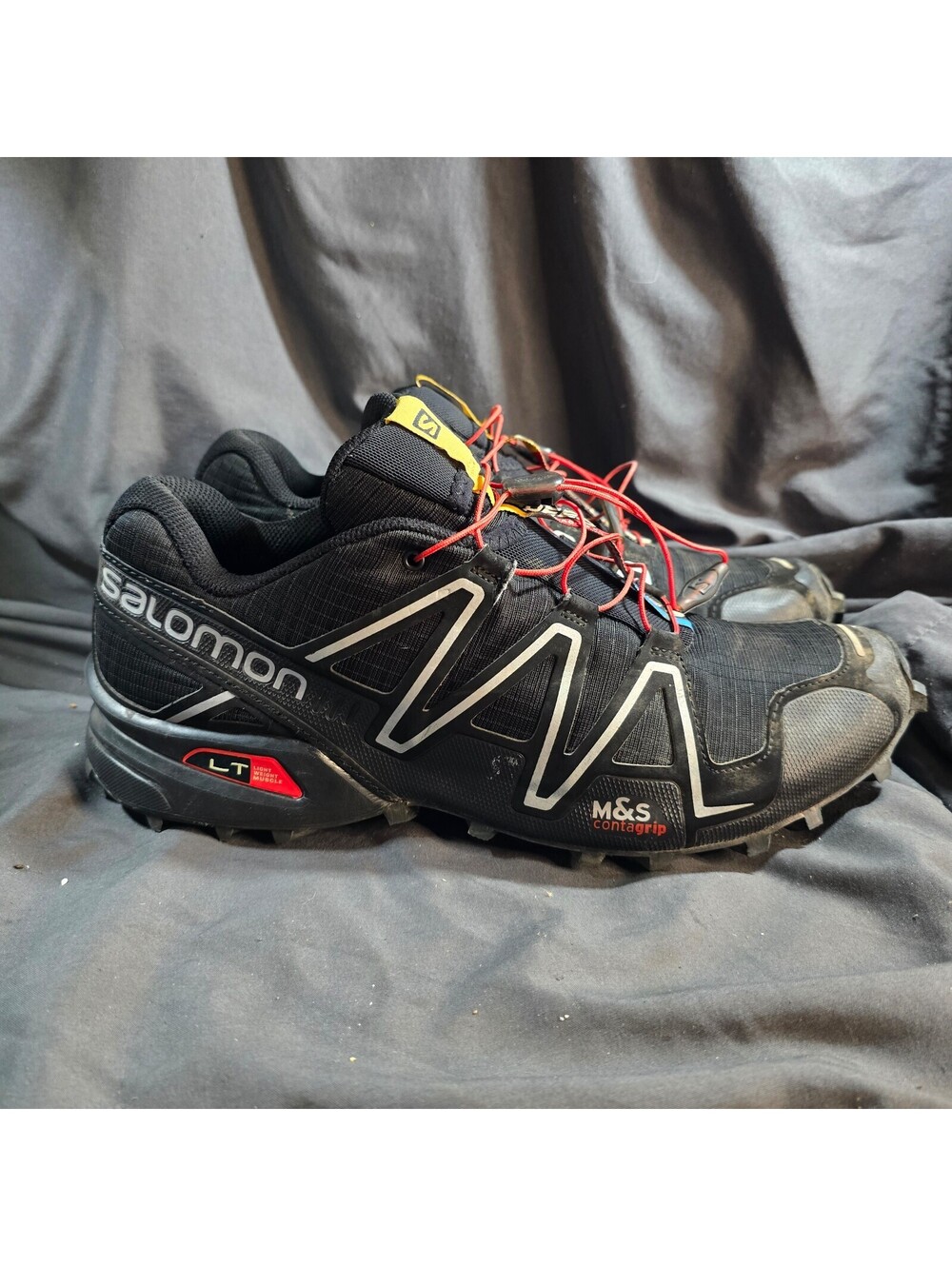 Salomon Speedcross 3 Men 11 Black Trail Running Shoes 187982 Hiking